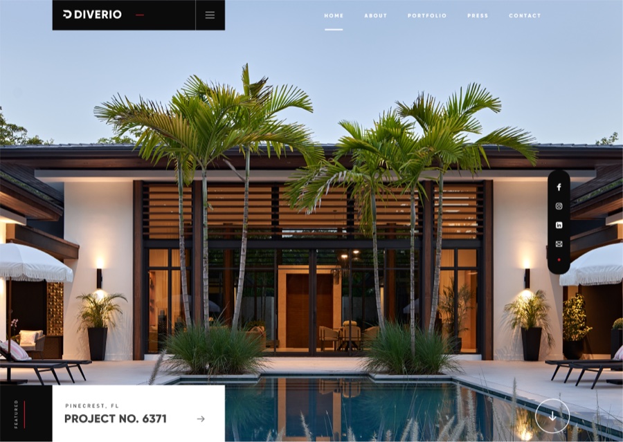 Diverio website design by Skymap Creative
